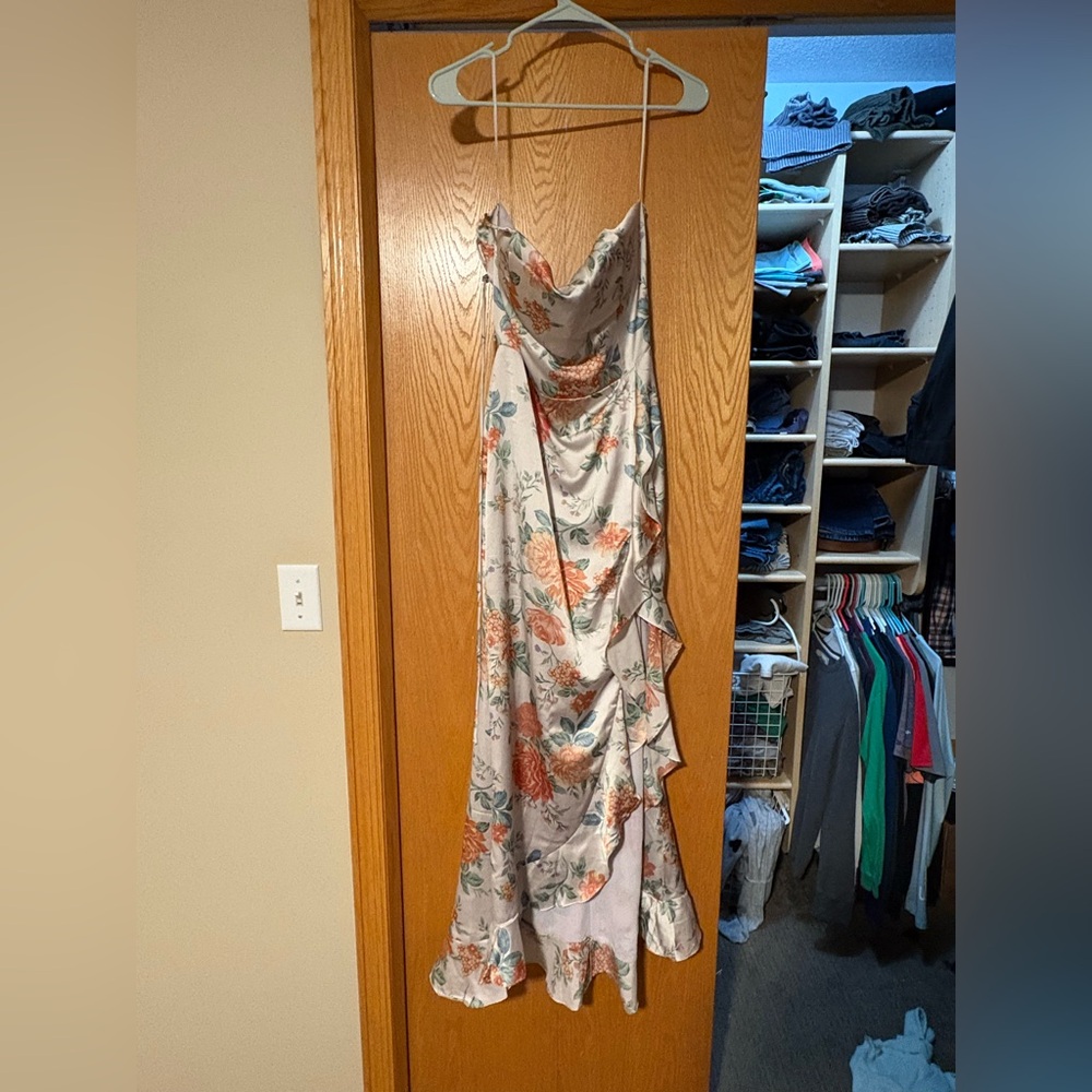 Dress Forum Floral Dress in Lavender and Peach